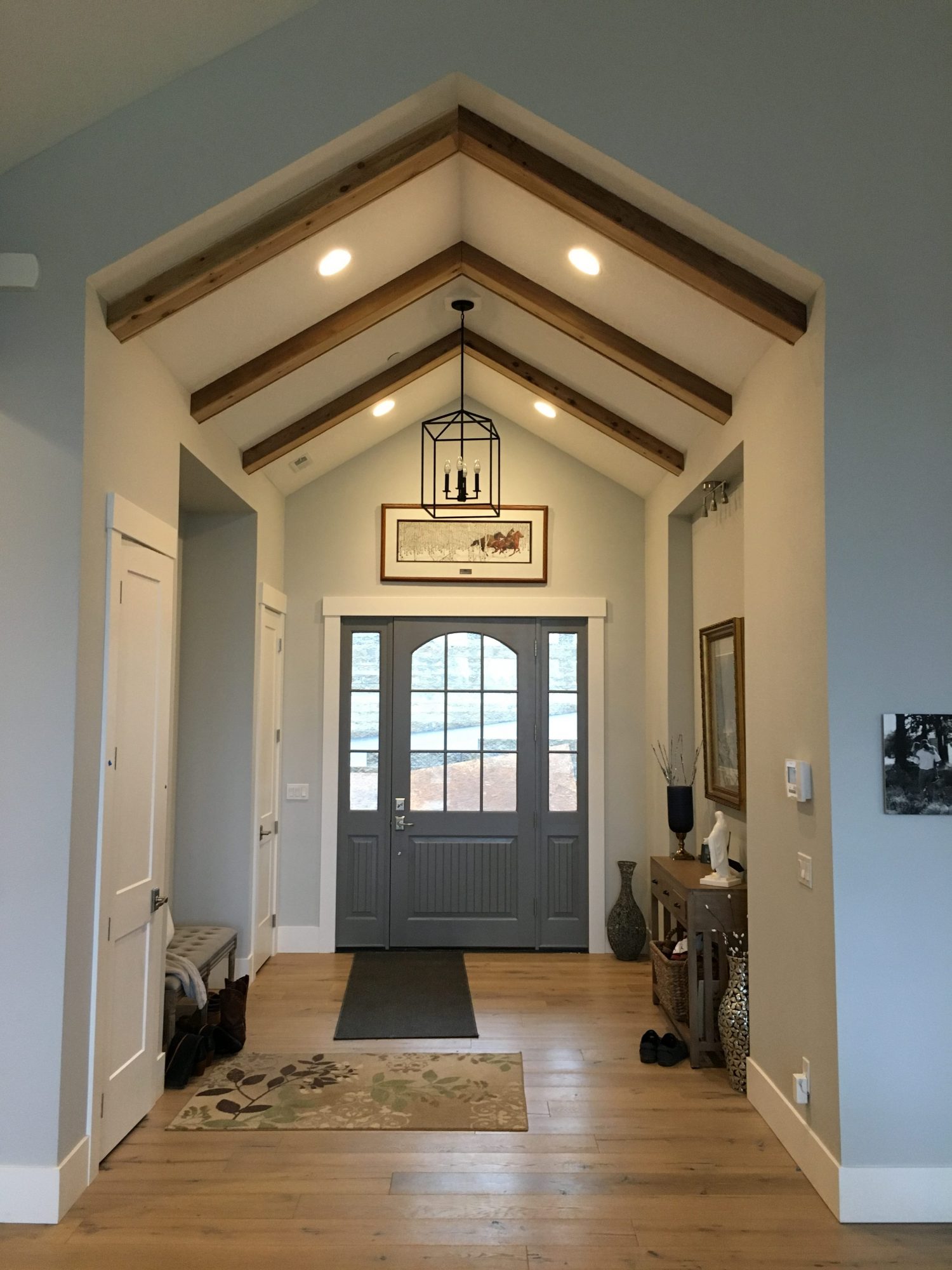 Large Open Beam Ceiling Entryway Rupp Family Builders