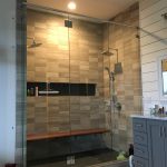 large tiled master shower
