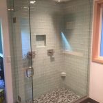 Glass Shower w Tile Wall